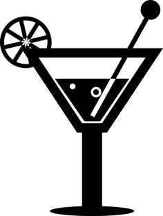 Cocktail On A Glass Vinyl Cutting Svg File, Free Vectors File